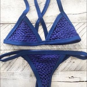 Blue Crochet Bikini